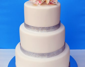 3 tier Fake Cake Covered with Fondant/ Cake Dummy/ Photo prop/ Display Wedding Cake