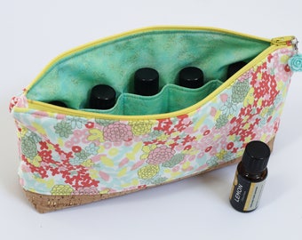 Essential Oil Pouch - Mint Flowers