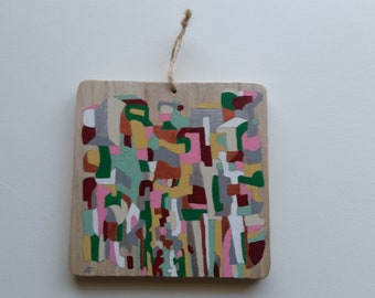 Original acrylic painting on wood