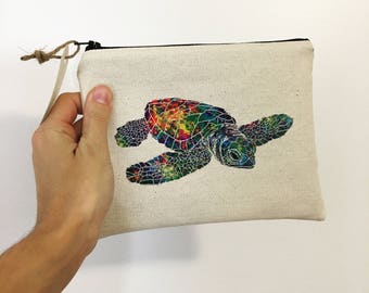 Sea Turtle Makeup Bag / Cosmetic Bag / Toiletry Bag