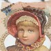 1800's Victorian Girl Die Cut and Tinsel Scrap Christmas Ornament, Dresden Paper Lace