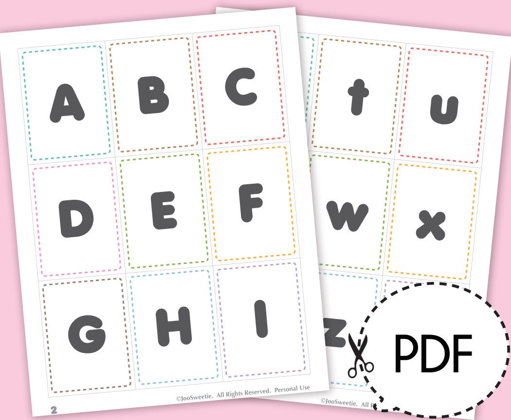 Printable Letters Of The Alphabet Flash Cards
