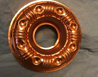 8.5” Copper Bundt cake pan. 3.5 cups. Copperware