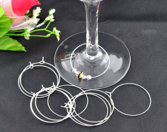 100 rings for glass wine or earring 29x25mm within 15 days
