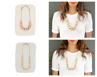 Simple Wood Necklace // Medium