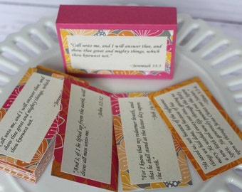 Bible Scripture Cards Verse of the Day Daily Bible Verse Cards Memory Verse prayer cards holder Devotional card Christian Gift