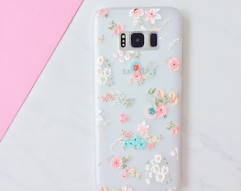 Floral Bloom Soft Silicone Samsung Galaxy Case - Samsung Galaxy S8, S8 Plus, S9, S9 Plus