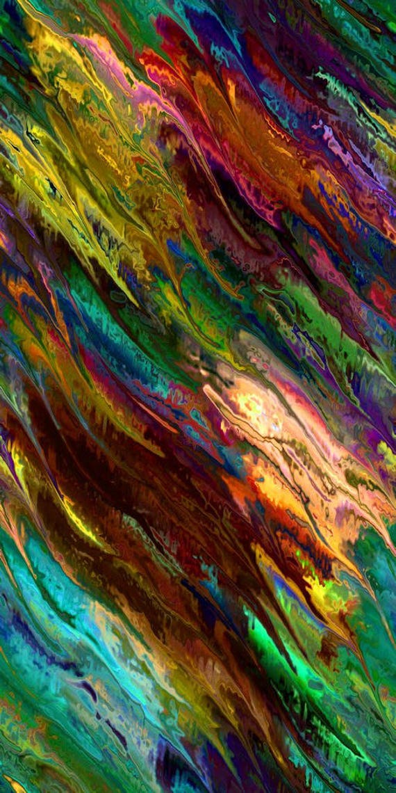 Textile Art Canvas Upholstery Fabric Fiber Art Fabric Fall Flames Brilliant