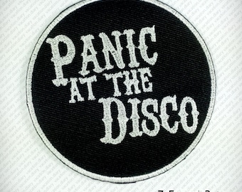 Panic at the Disco Embroidered Patch Iron on or Sew. D.I.Y Decorate Clothes Vest Jacket Coat Hat Gap T Shirt , Funny Hobby Happy , Dance