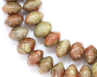 Autumn Jasper Beads - 8mm Rondelle