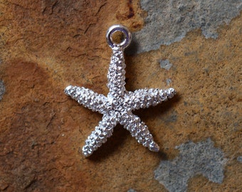 1 Silver Starfish Charms - Nunn Designs