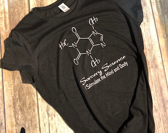 Ladies Tri-Blend Short Sleeve - Caffeine Molecule