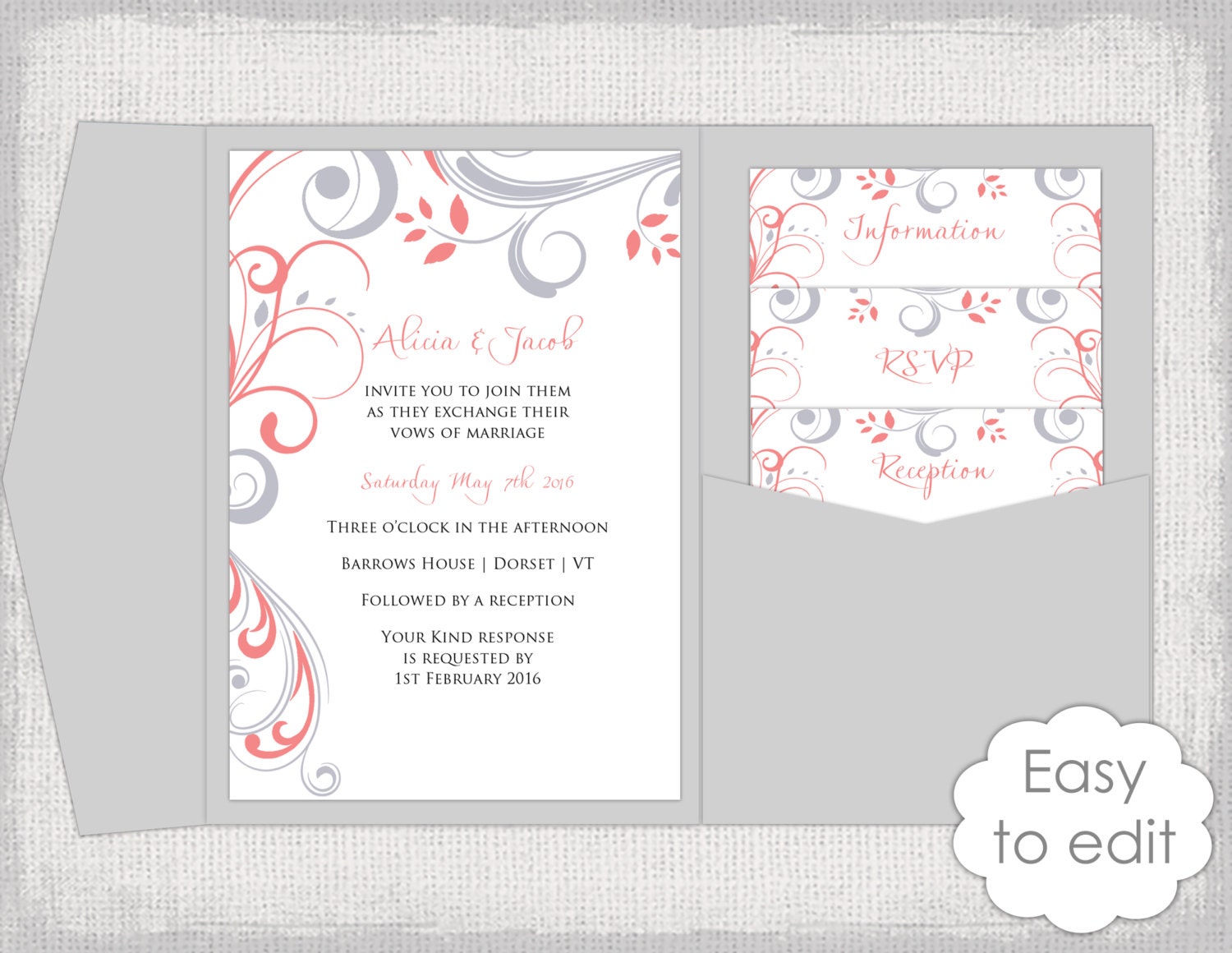 Pocketfold Invitation Template Download 6