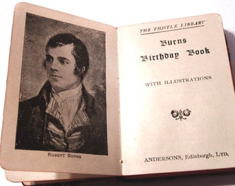 Burns Birthday Book With Illustrations Poems Sonnets Antique