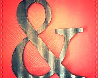 Corrugated metal ampersand from Alexander ArtWorks, Council Grove KS