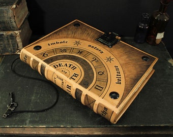 Leather Journal / Magic Book with Lock and Key - Wheel of the Year