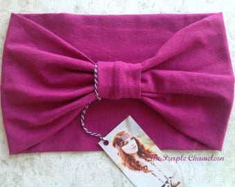 Magenta Turban WRAPsody HeadWrap Headband Boho Dread Wrap Yoga Headband Headcover Gifts for Her Valentine's