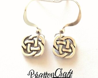 Small Silver Celtic Knot Earrings - Celtic Earrings - Irish Earrings - Scottish Earrings - Silver Celtic Jewelry