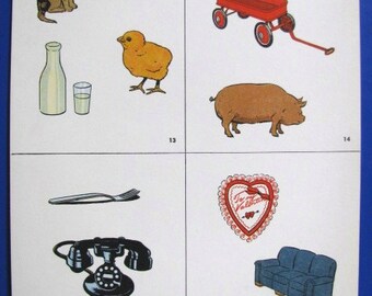 Save 20%, 1930's Elementary School Teacher Vocabulary Cards Uncut