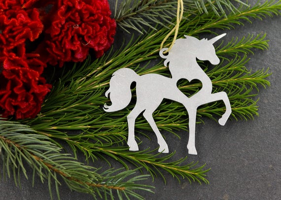 Love Unicorn Christmas Ornament Rustic Aluminum Gift For Her Him Spring Decor Horse Valentines Day Custom Stamping Engraving Personalized Love Unicorn Christmas Ornament Rustic Aluminum Gift For Her Him Spring Decor Horse Valentines Day Custom Stamping Engraving Personalized