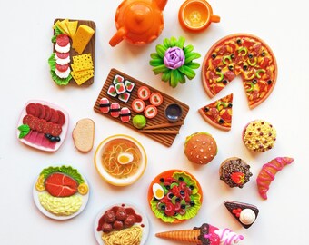 Nourriture Miniature Pour Barbie - Échelle 1/6 - Set Cuisine Résine & Bois (2020+)