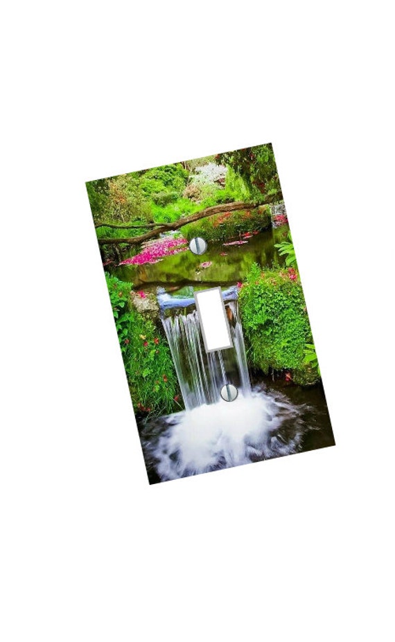 Garden Waterfall Landscape Light Switch Plate beautiful wall Garden Waterfall Landscape Light Switch Plate beautiful wall