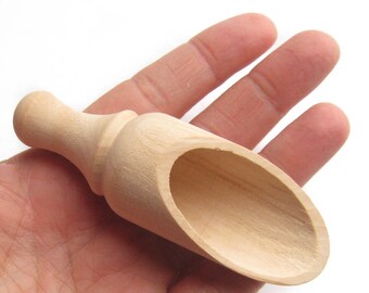 1 pc 3.5" Round Small Wood Scoop