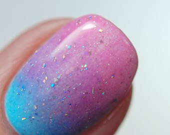 Comet - Custom Galaxy Holographic Flakey Glitter Topper Nail Polish
