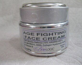 Age Fighting Face Cream FREE US SHIPPING with Matrixyl 3000, Argireline,Hyaluronic acid, Collagen & Vit E by Bon Logic