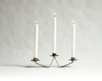Vintage, Silver Plate Candle Holder, Candelabra