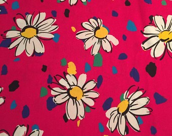 Adorable Vintage Cotton Daisy Fabric