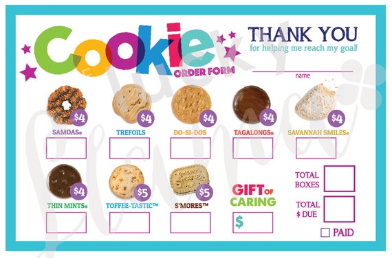 Légend image inside girl scout cookie order forms printable Modest image in girl scout cookie order forms printable
