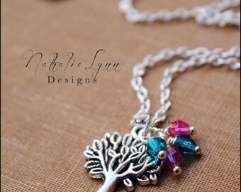Personalized Mom Necklace, Personalized Birthstone Necklace, Mom Necklace, Birthstone Necklace , Family Necklace, Grandmother Necklace