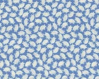 Quilting Fabric - Half Yard - Maywood Studio Animal Quackers - Blue Pigs!~