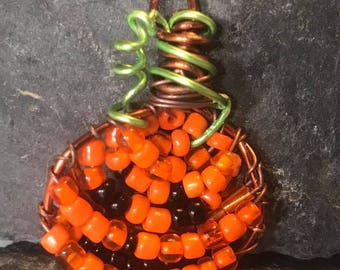 Beaded Jack-O-Lantern Pumpkin