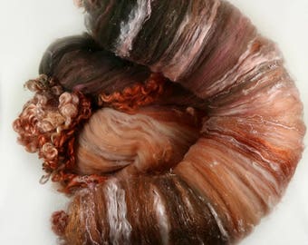 Adobe Wild Card Bling Batt for spinning and felting - 4.3 ounces, batt, art batt