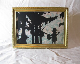 Little Red Framed Silhouette