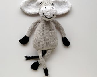 Soft grey donkey soft toy