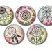 Lot 5 cabochons resin craft, round, the choice of 20 or 25 mm Boho - Tribal 02