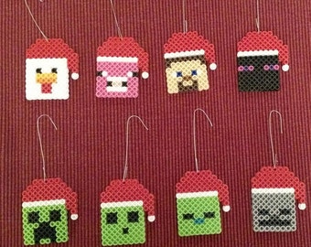 Minecraft Christmas ornaments or keychains - Set of 8