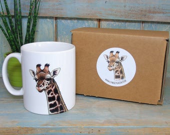 Rothschild's Giraffe Illustration Mug