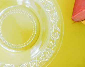 Glass serving bowl, KIG Malaysia, fleur de lis, serving bowl, round boal, clear glass, home decor, dinner party, wedding present, housewares