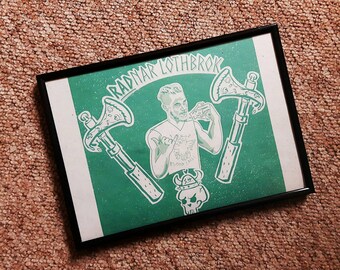 Vikings Original Art Print - Ragnar Lothbrok - Rad Vikings