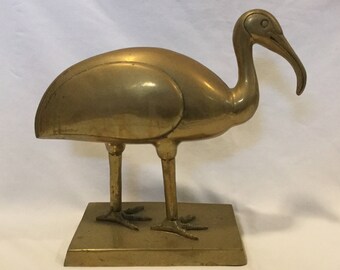 Vintage Brass Figural Epyptian Ibis Sculpture