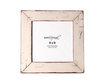 8x8 Cabin picture frame - White, Free Shipping