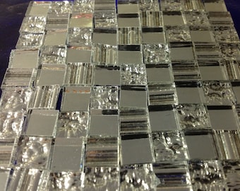 100 TEXTURED 3-MIRROR MIX - Loose Tiles Stained Glass Mosaic Supply M4
