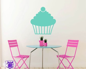 Cherry Topped Cupcake Wall Decal Decor