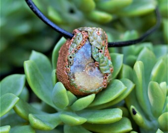 Ammonite woodland fae pendant
