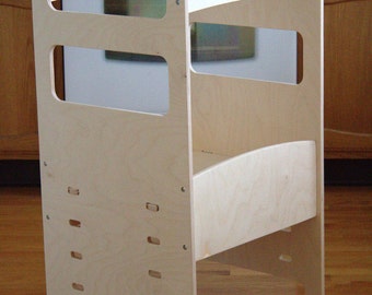 Helper Stand, Learning Stand, Helper Tower, Adjustable Height, Montessori Learning Stand, Kitchen Helper Stand