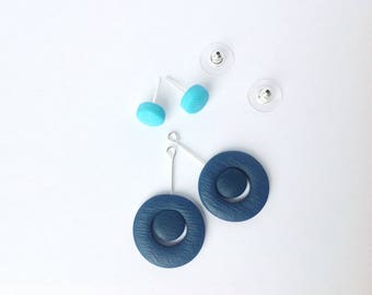 Statement Mini Hoop Drop Earrings , Stud earrings , Fashion , Transformers earrings , Modern earrings , Small Circle Earrings , Drop Dangle